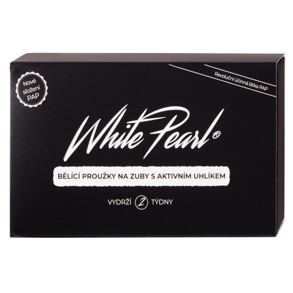 Полоски для отбеливания зубов WHITE PEARL с активированным углем Древесный  уголь 28 штук ,WHITE PEARL Teeth whitening strips with activated carbon  Charcoal 28 pieces — Pahrmacydiscount